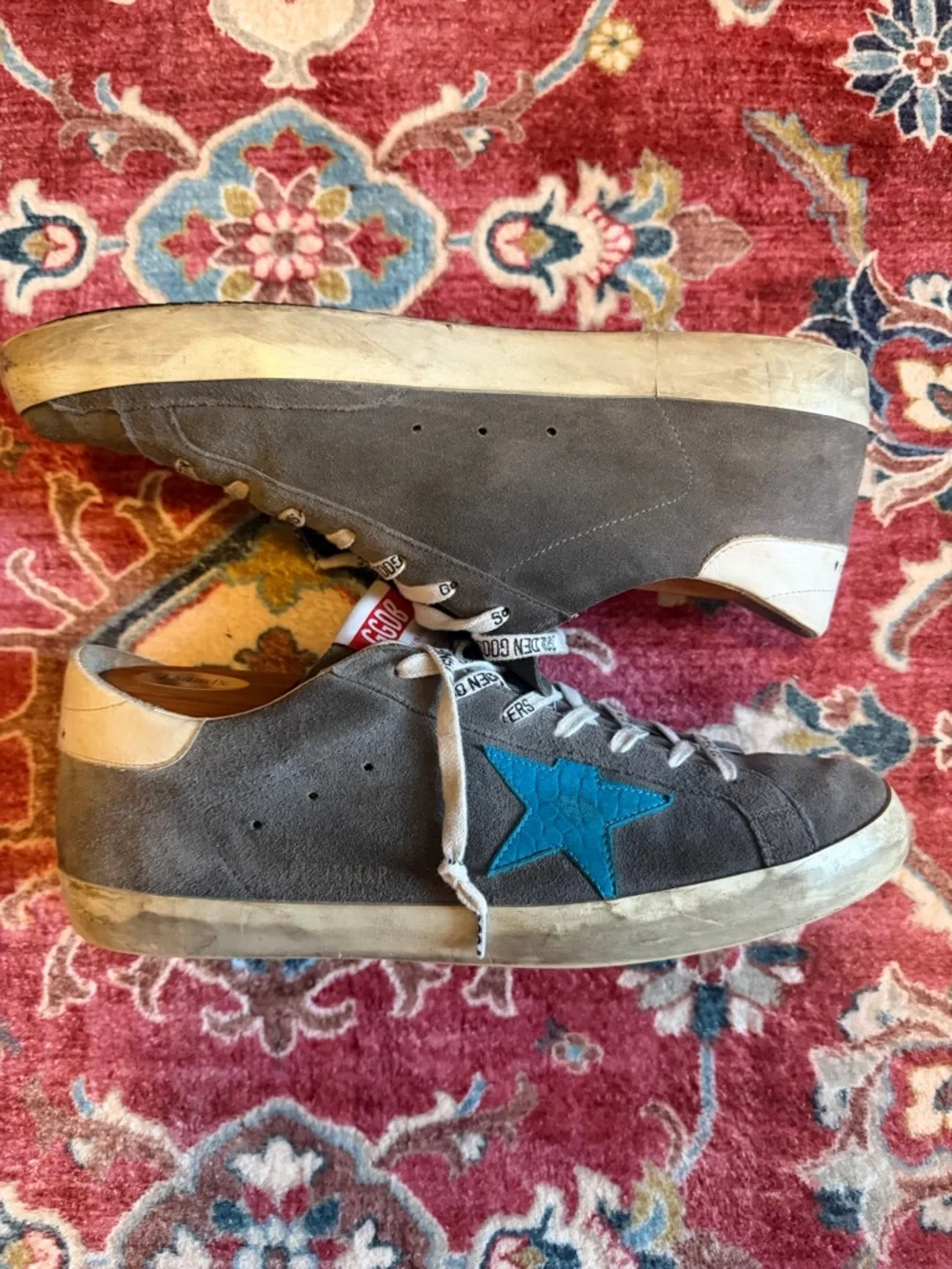 Golden Goose Men’s Superstar Gray Suede Sneakers Size 45 - Picture 5 of 11
